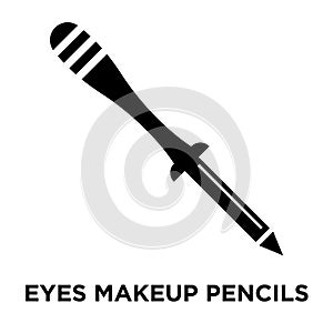 Eyes makeup pencils iconÃÂ  vector isolated on white background, photo